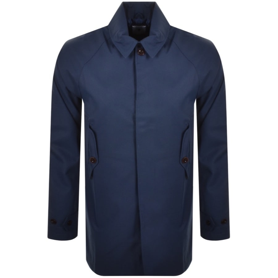 Pretty Green Langley Mac Jacket Navy Mainline Menswear Sweden